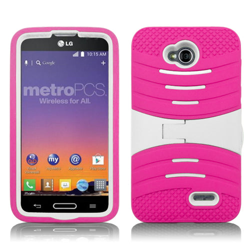 LG OPTIMUS L70/LS620 GUARDIAN PINK ON WHITE CASE