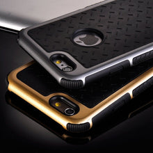 APPLE IPHONE 6/6S BLACK HYBRID DUAL LAYERD DIAMOND PLATE CASE
