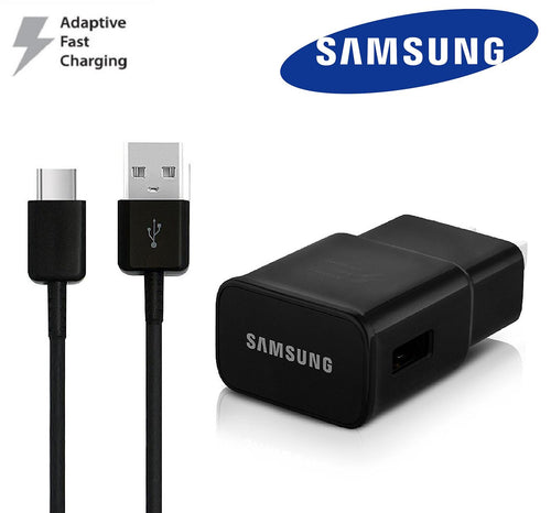 Samsung OEM Black Usb Wall Charger With USB-C Type 3.1 Data Cable