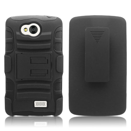 LG TRIBUTE/LS660/F60 BLACK ECLIPSE COMBO HOLSTER CASE