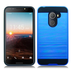 Alcatel A30 Fierce 2017 REVVL A30 Plus Walters Blue on Black Duo Layer Case