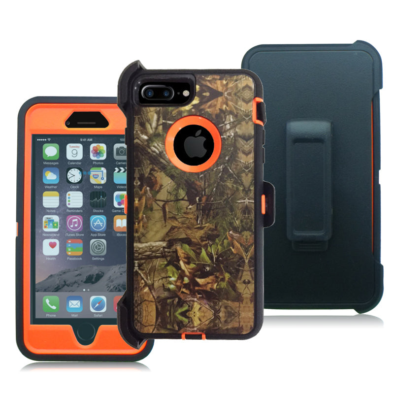 APPLE iPHONE 6S PLUS /7 PLUS /8 PLUS (5.5'') GUARDIAN RUGGED CAMOUFLAGE CASE WITH HOLSTER