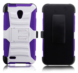 ALCATEL CONQUEST/7046T PURPLE ECLIPSE COMBO HOLSTER CASE