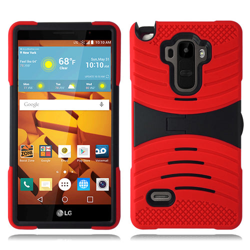 LG STYLO LS770 GUARDIAN RED ON BLACK CASE