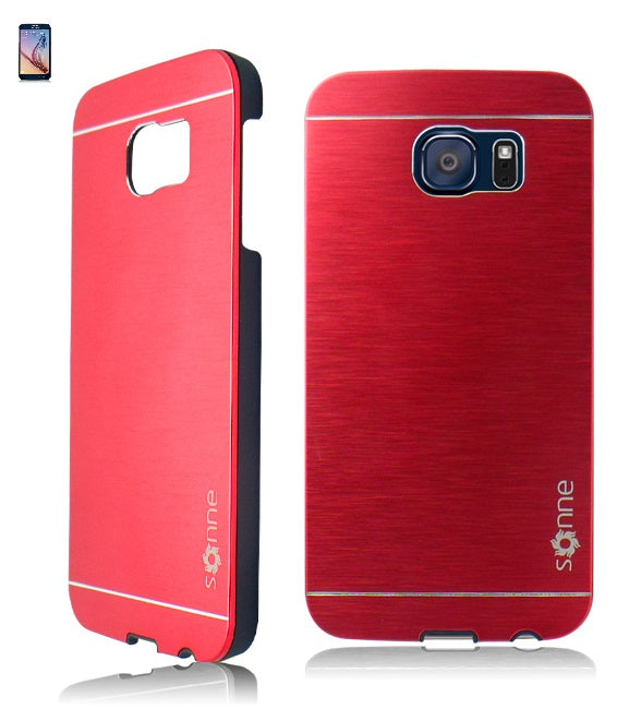 SAMSUNG GALAXY S6 G920 RED SONNE ALUMINUM BRUSHED CASE