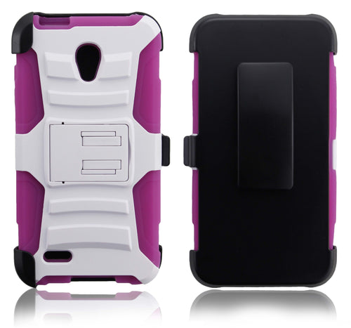 ALCATEL CONQUEST/7046T PINK ECLIPSE COMBO HOLSTER CASE