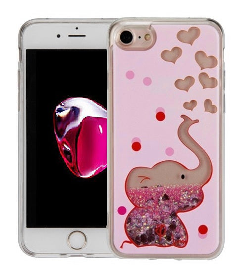 Apple iPhone 8/7/6 (4.7'') Candy Liquid Glitter Elephant Design Case