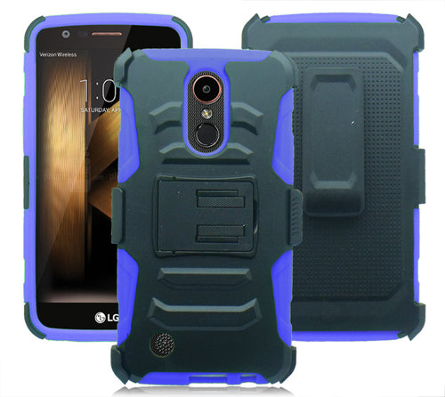 LG K20 PLUS / V5 / HARMONY / GRACE /MS250 / K10 (2017) BLUE ECLIPSE COMBO CLIP HOLSTER CASE