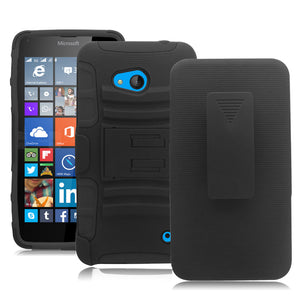 NOKIA LUMIA 640 BLACK ECLIPSE COMBO HOLSTER CASE