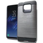 SAMSUNG GALAXY S8 PLUS DUO LAYER SILVER ON BLACK CASE