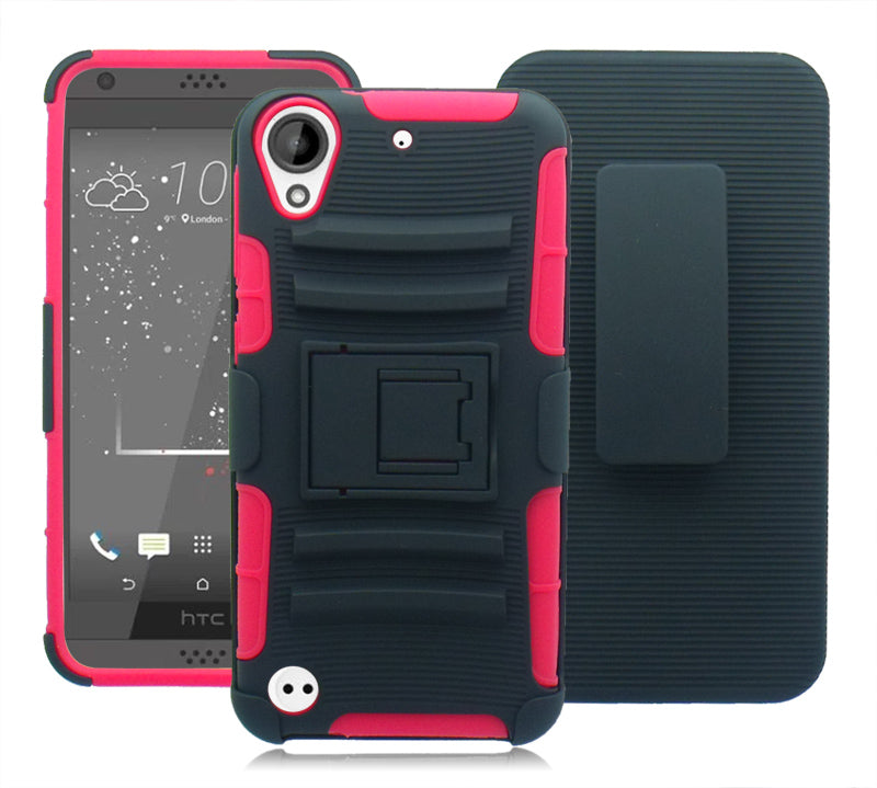 HTC DESIRE 555 / 530 RED ECLIPSE COMBO CLIP HOLSTER