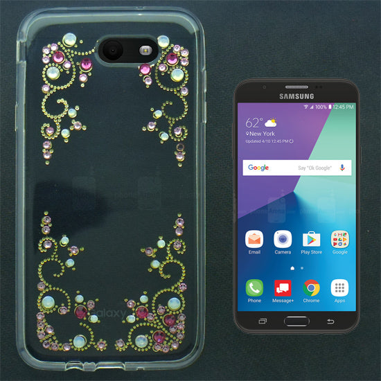 SAMSUNG GALAXY PERX / J727 /J7 SKY PRO / J7-2017 CLEAR BOHAMIAN VINE CASE