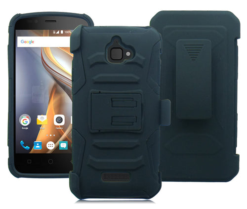 COOLPAD CATALYST/3622A BLACK ECLIPSE COMBO HOLSTER CASE