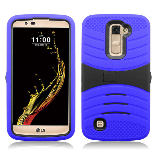 LG K10/AH2 GUARDIAN BLUE ON BLACK CASE