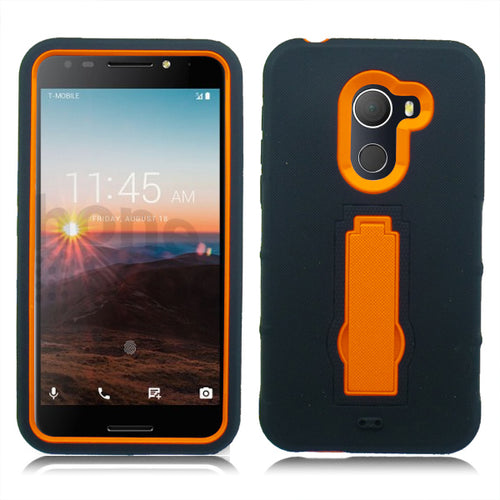 Alcatel A30 Fierce 2017 REVVL A30 Plus Walters Black on Orange Vertical Kick Stand Case