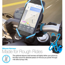 Universal magnetic bike/handlebar  mount with silicone web harness for extra security. MSRP $24.99