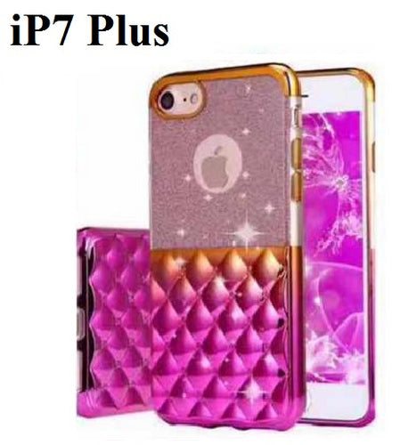 APPLE iPHONE 7 PLUS /8 PLUS (5.5'') PINK SPOT BLING GLAMOUR CASE