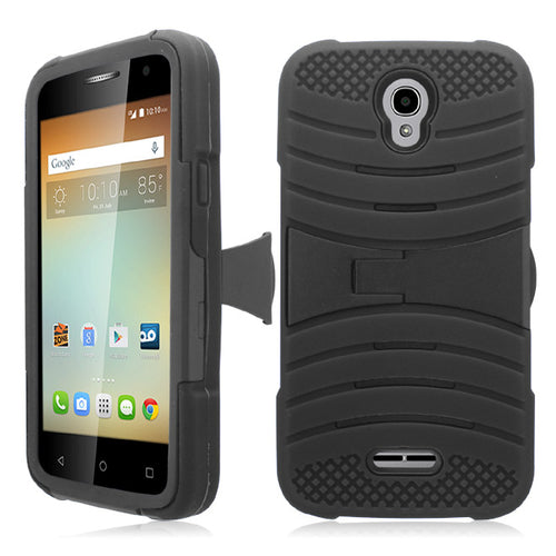 ALCATEL ELEVATE/5017 GUARDIAN BLACK ON BLACK CASE