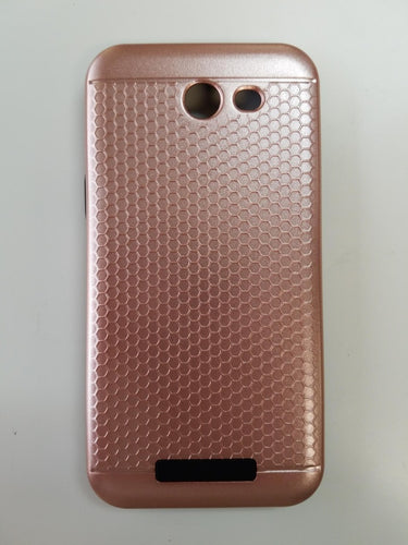 SAMSUNG GALAXY J3 EMERGE/J32/ AMP PRIME 2 ROSE GOLD HONEY COMB HYBRID