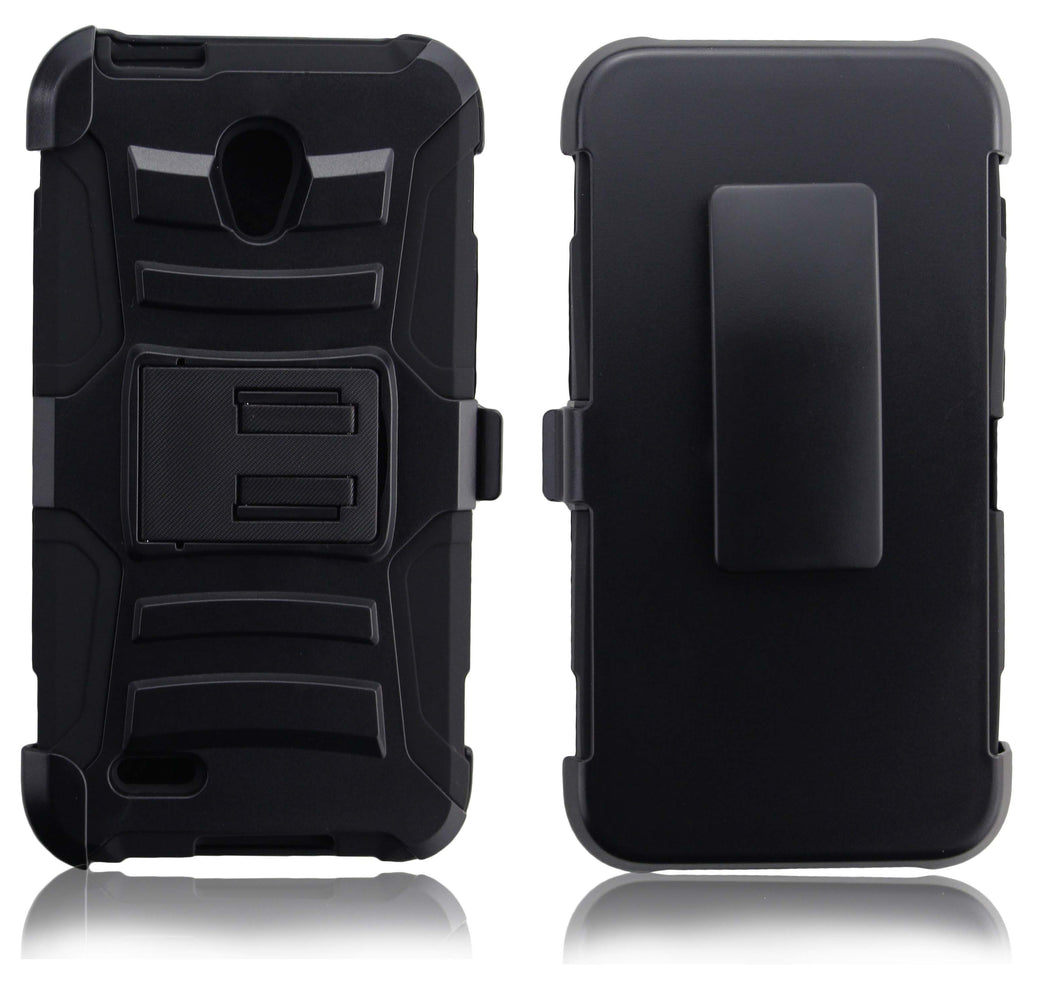 ALCATEL CONQUEST/7046T BLACK ECLIPSE COMBO HOLSTER CASE