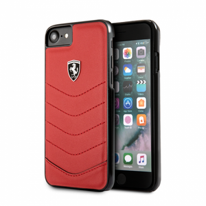 iPhone 8 & iPhone 7 Ferrari Genuine Leather Heritage Case Red