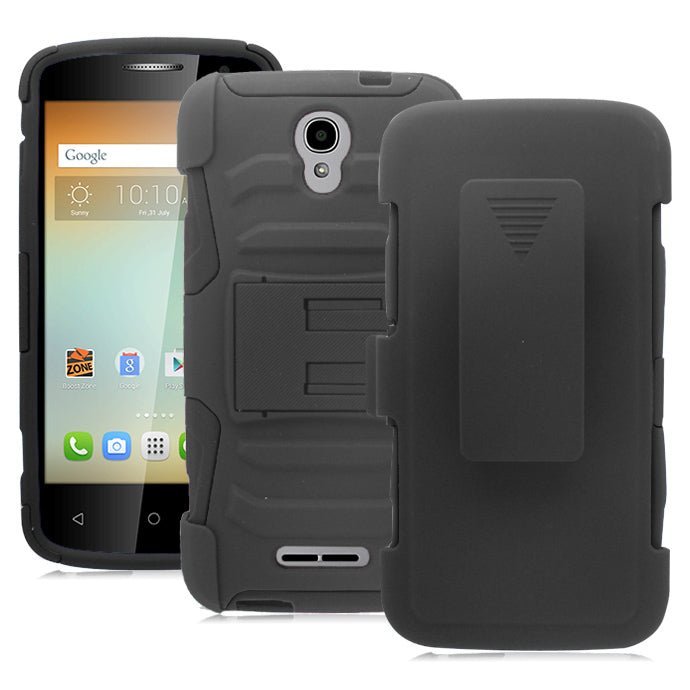 ALCATEL ELEVATE/5017 BLACK ECLIPSE COMBO HOLSTER CASE