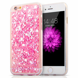 APPLE iPHONE 6S PLUS (5.5'') PINK GLITTER CANDY CASE